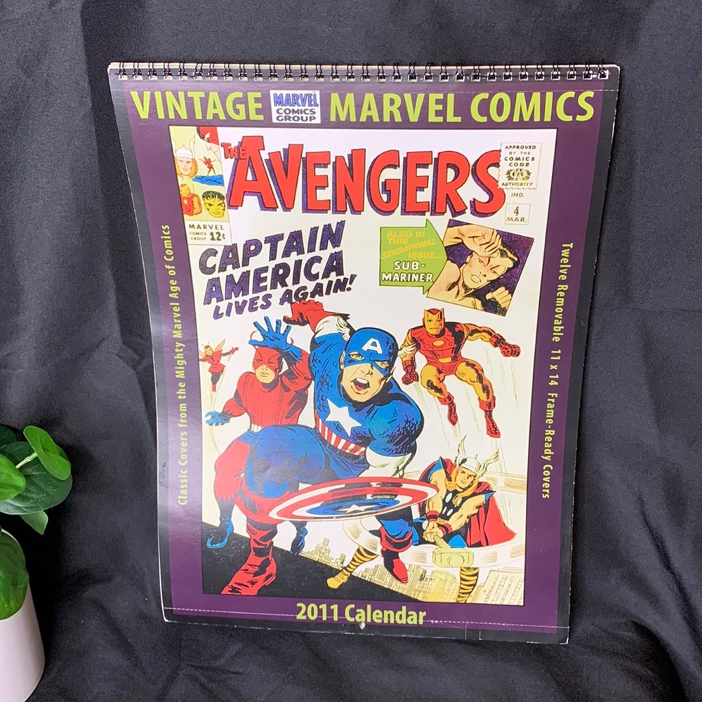 Marvel comics 2011 wall calendar “Vintage Marvel Comics” frame ready covers